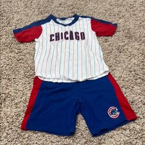 Chicago Cubs outfit (Genuine Merchandise); size L (close to kids size S, 6-7)